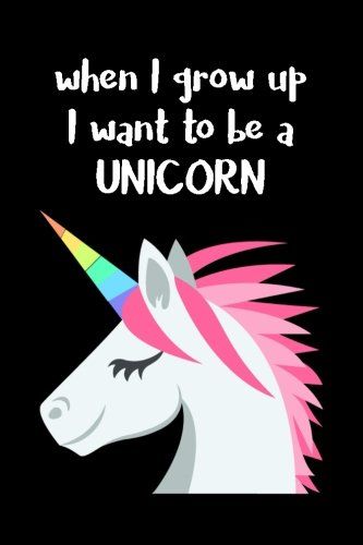 When I Grow Up I Want To Be A Unicorn: Unicorn Animal Emoji